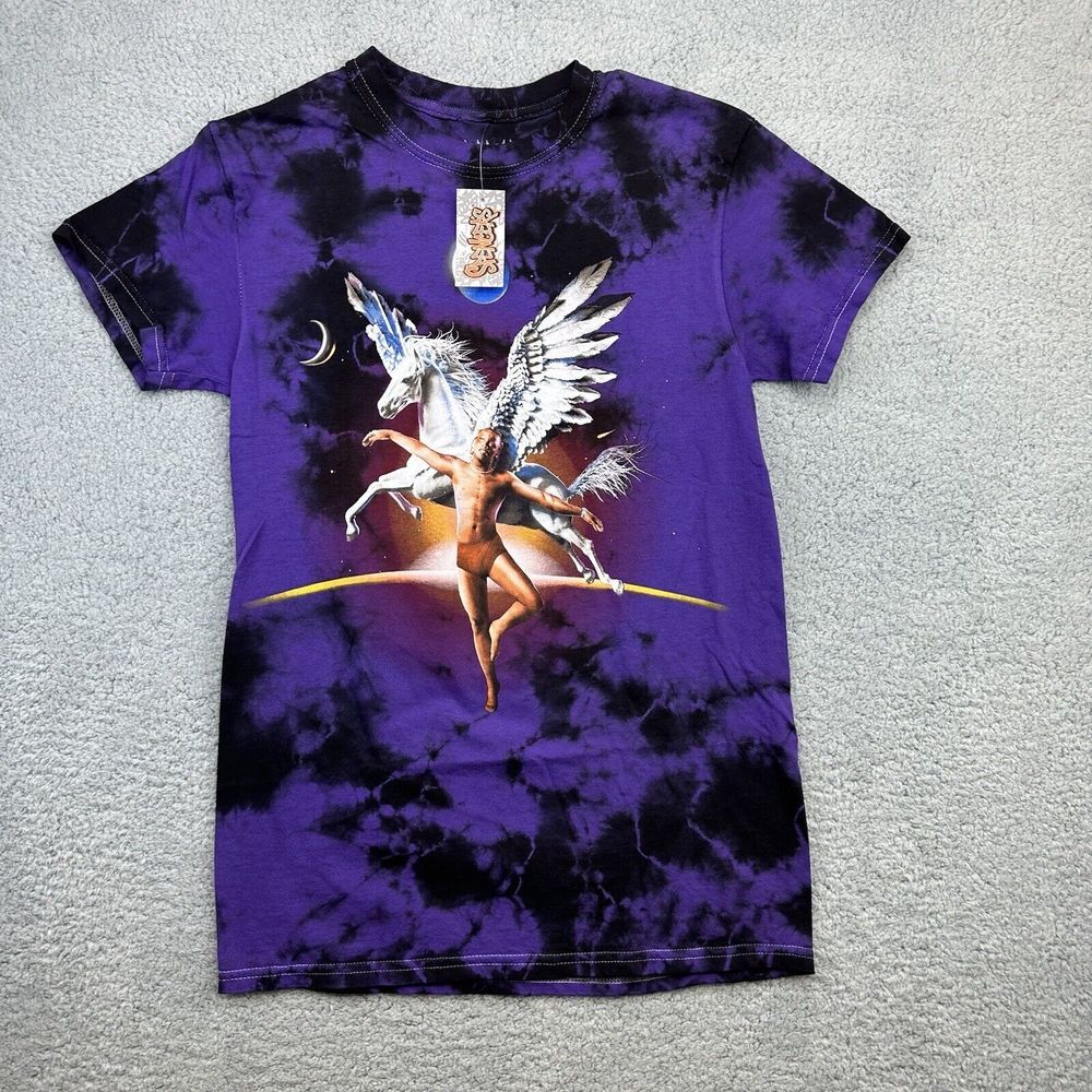 Trippie Redd Tie Dye Pegasus Y2K Men's T-Shirt  Small‎ S Rap Tee Purple NWT
